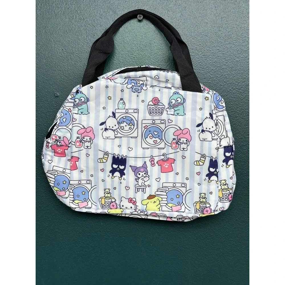 Kuromi White Washing/Cleaning Insulated Lunch Bag AOP Size Small DBL Handles